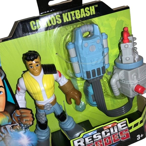 RESCUE HEROES CARLOS KITBASH ACTION FIGURE WITH ACCESSORIES -Fisher Price - Picture 2 of 12